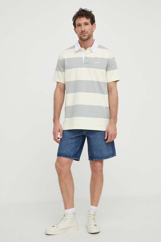 Levi's polo bawełniane A5798 żółty SS24