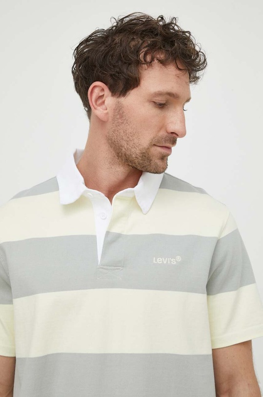 Levi's polo bawełniane żółty A5798