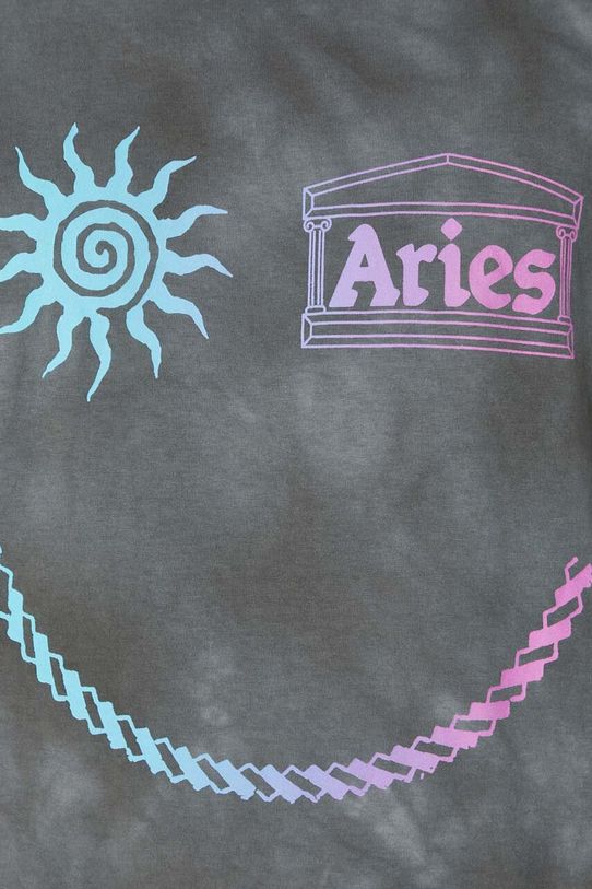 Bavlnené tričko Aries Grunge Happy Dude SS Tee SUAR60014X sivá