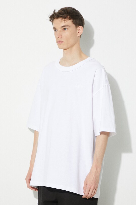 Vans tricou din bumbac Premium Standards SS T-Shirt LX alb VN000GBYWHT1