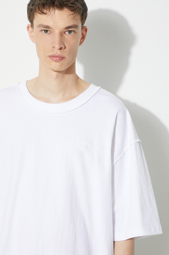 Vans tricou din bumbac Premium Standards SS T-Shirt LX VN000GBYWHT1 alb