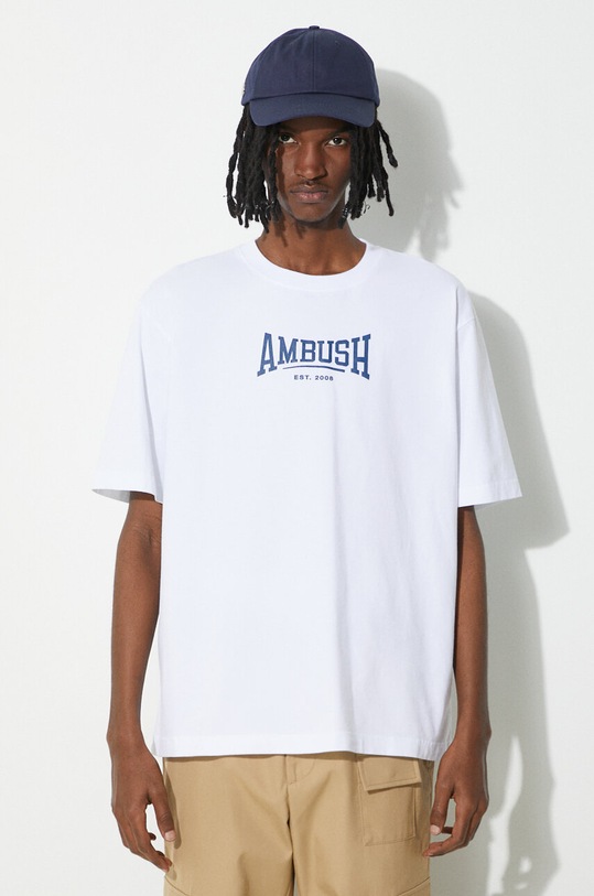 AMBUSH cotton t-shirt Graphic regular white BMAA006S24JER0010145