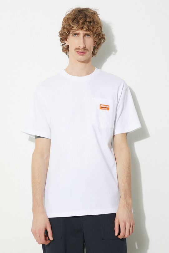 Market t-shirt in cotone Hardware Pocket T-Shirt regolare bianco 399001802