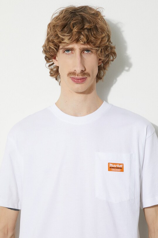Хлопковая футболка Market Hardware Pocket T-Shirt 399001802 белый