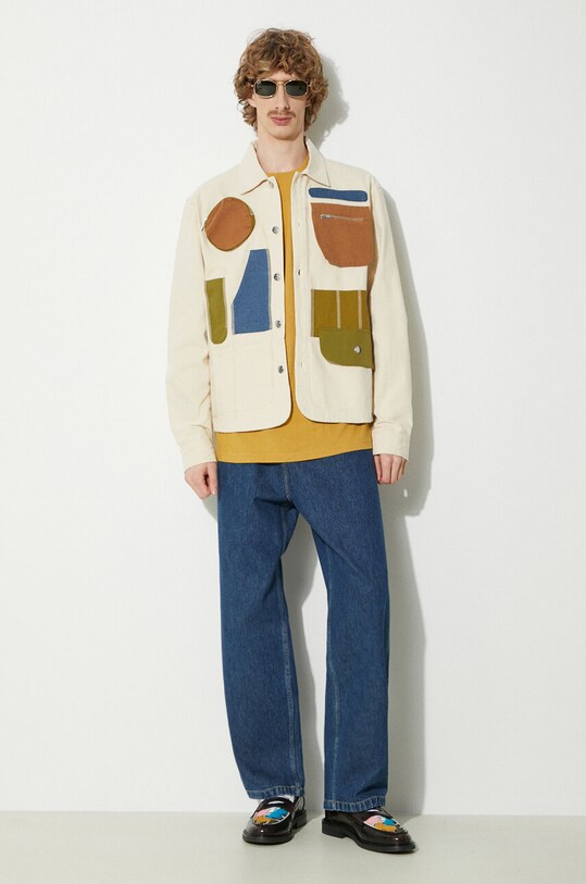 Market cotton t-shirt Hardware Pocket T-Shirt 399001802 yellow SS24