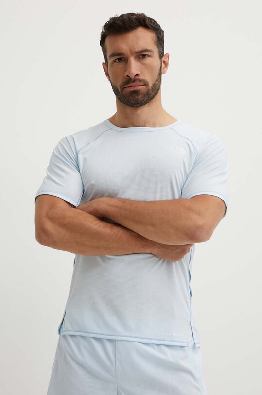 The North Face t-shirt sportowy Summer LT niebieski NF0A85YUZ9I1