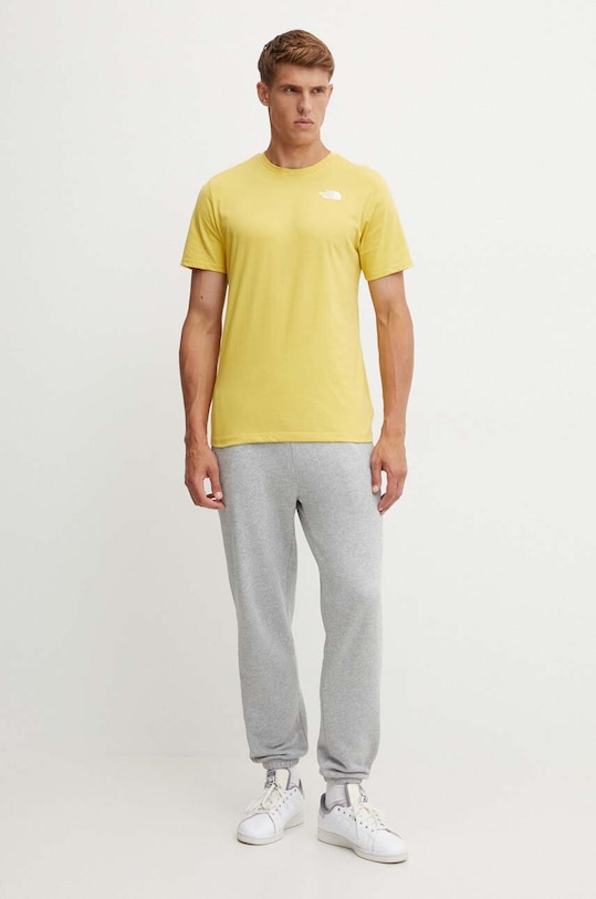 The North Face t-shirt sportowy Foundation Heatgraphic NF0A882XQOA1 żółty SS24