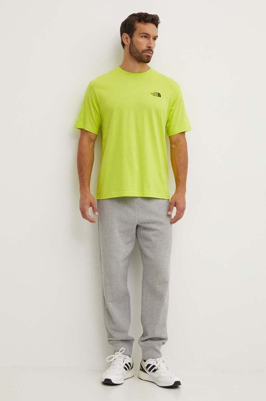Odzież The North Face t-shirt bawełniany NF0A8799RIQ1 zielony