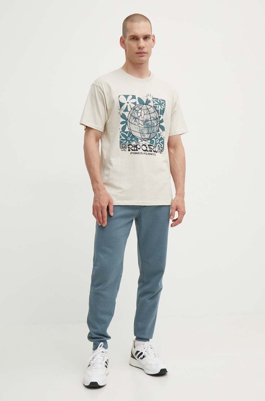 Rip Curl tricou din bumbac 0EVMTE bej SS24