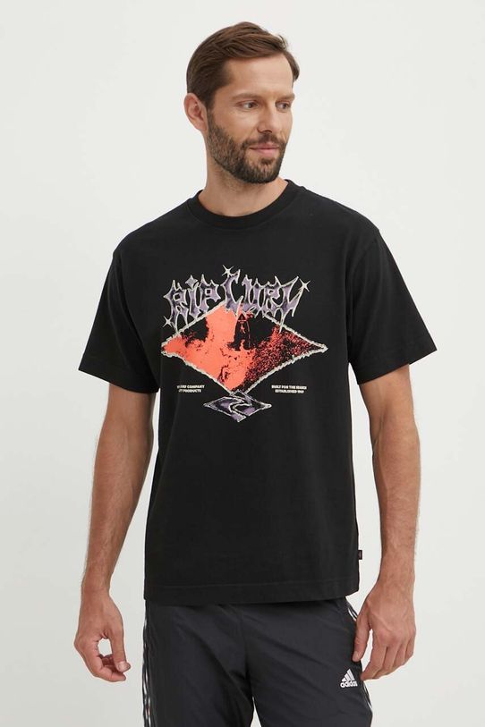 Bavlnené tričko Rip Curl relaxed čierna 0EYMTE