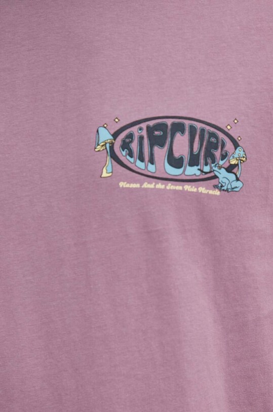 Bavlněné tričko Rip Curl 0F3MTE fialová