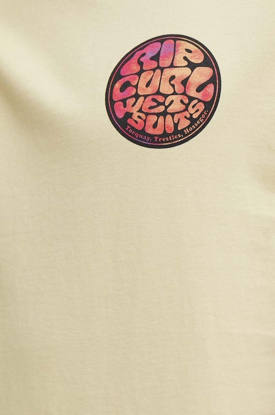 Bavlněné tričko Rip Curl 0FNMTE žlutá