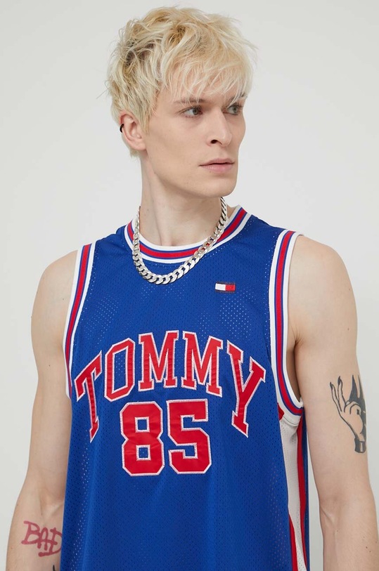 Tommy Jeans tricou Archive Games albastru DM0DM19542