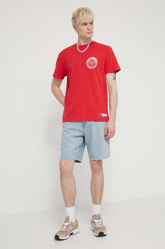 Tommy Jeans t-shirt bawełniany Archive Games DM0DM19545 czerwony SS24