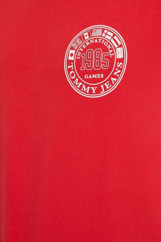 Tommy Jeans t-shirt bawełniany Archive Games DM0DM19545 czerwony