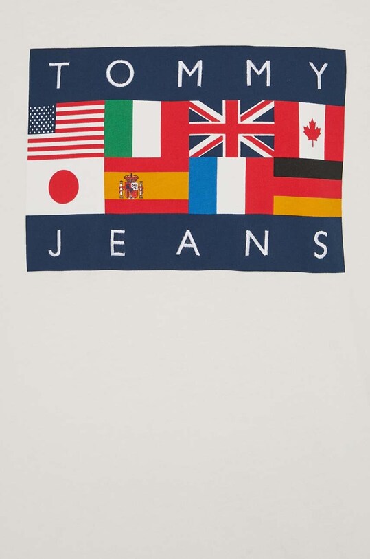 Бавовняна футболка Tommy Jeans Archive Games DM0DM19545 бежевий