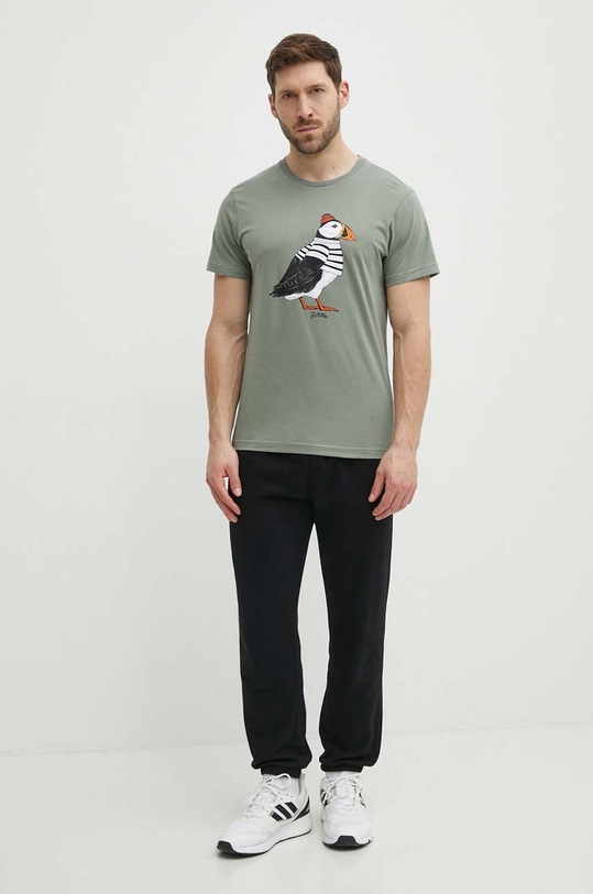 Picture t-shirt bawełniany Pockhan MTS1017 zielony SS24