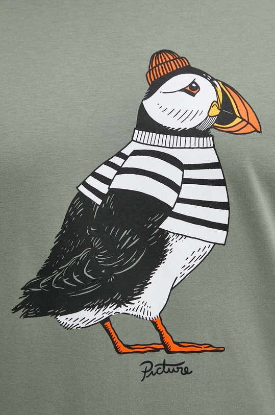 Picture t-shirt bawełniany Pockhan MTS1017 zielony