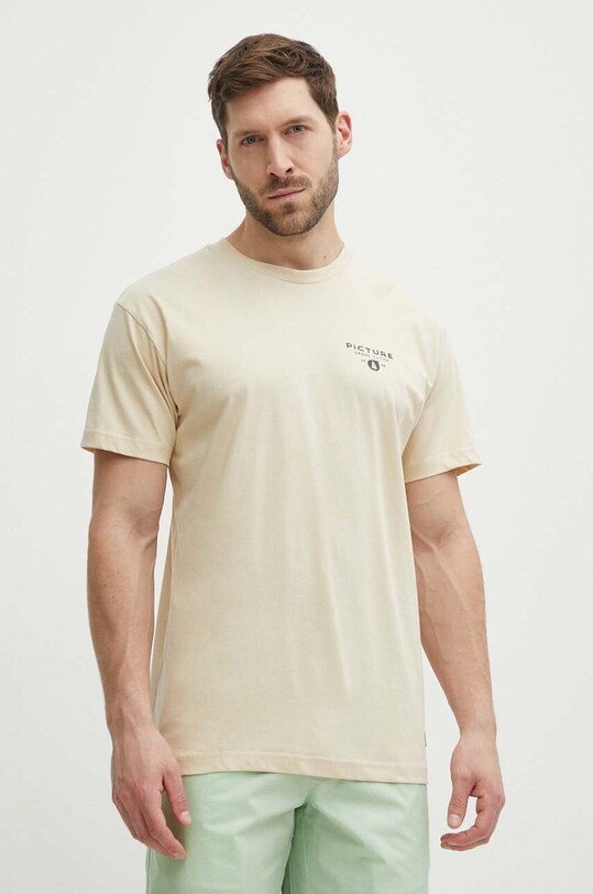 Бавовняна футболка Picture Usil MTS1104 бежевий AW24