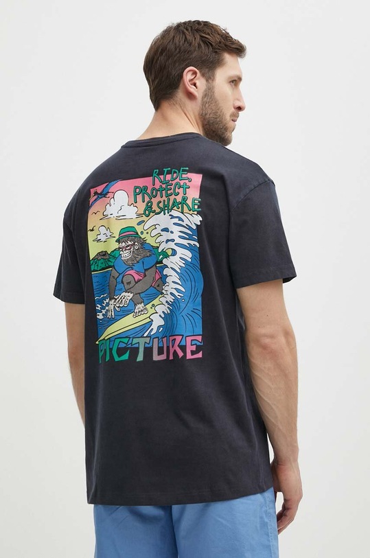 Odzież Picture t-shirt bawełniany Tsunami MTS1147 czarny