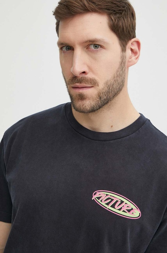 Picture t-shirt bawełniany Tsunami czarny MTS1147