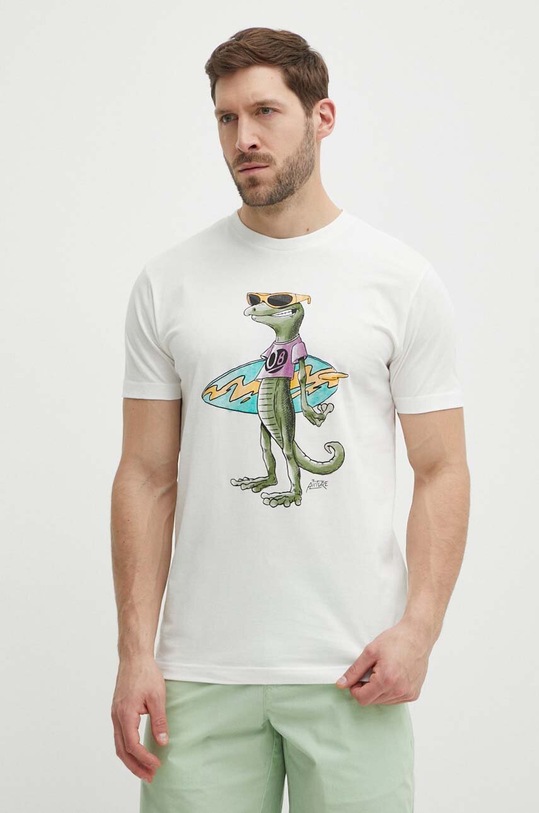 Picture t-shirt bawełniany Jecko biały MTS1139