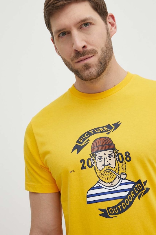 Picture tricou din bumbac Chuchie galben MTS1140