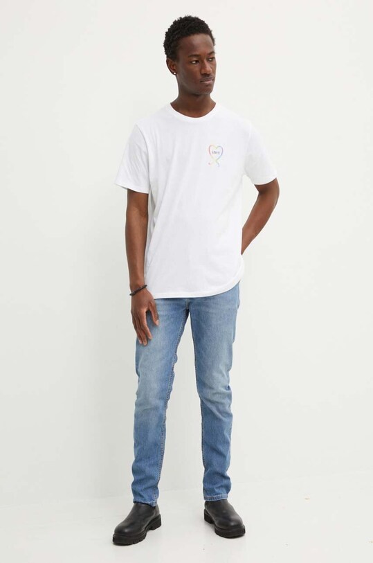 Îmbrăcăminte Levi's tricou din bumbac Pride 24671 alb