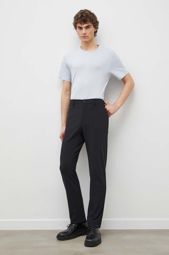 Theory tricou din bumbac uni albastru J0194523