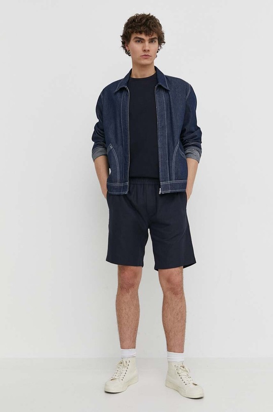 Theory t-shirt bawełniany J0194523 granatowy AW24