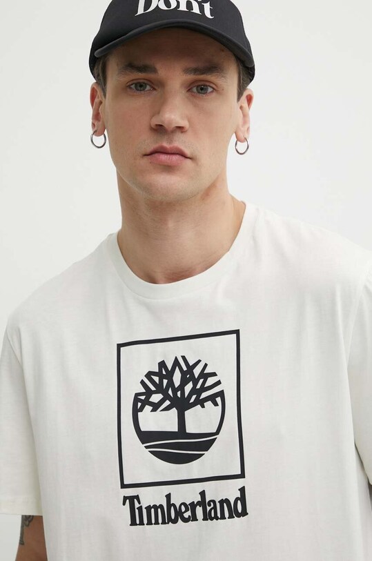 Oblečení Bavlněné tričko Timberland TB0A5QSPCM91 béžová