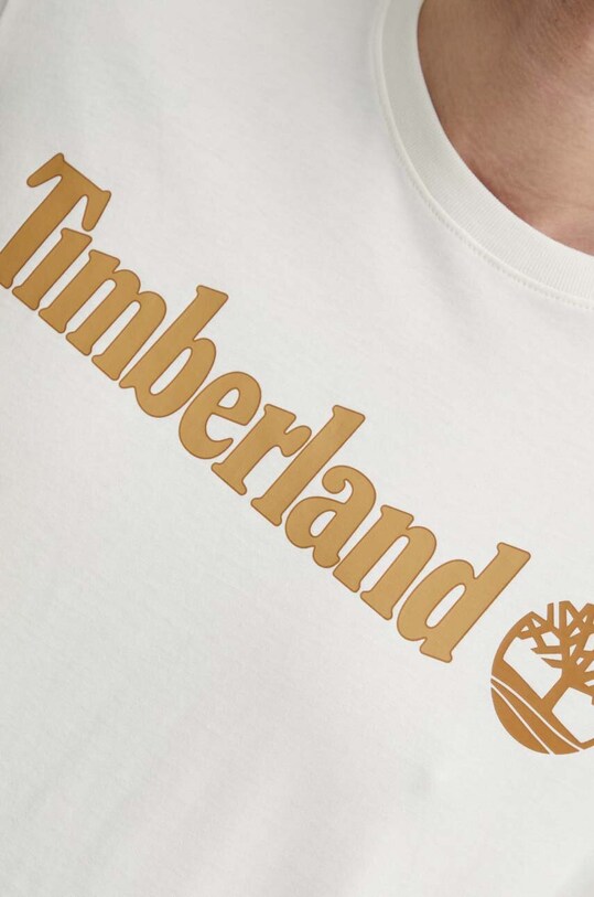 Хлопковая футболка Timberland TB0A5UPQCM91 бежевый