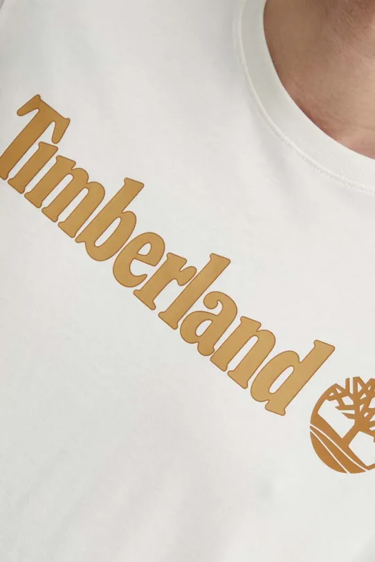 Timberland tricou din bumbac TB0A5UPQCM91 bej