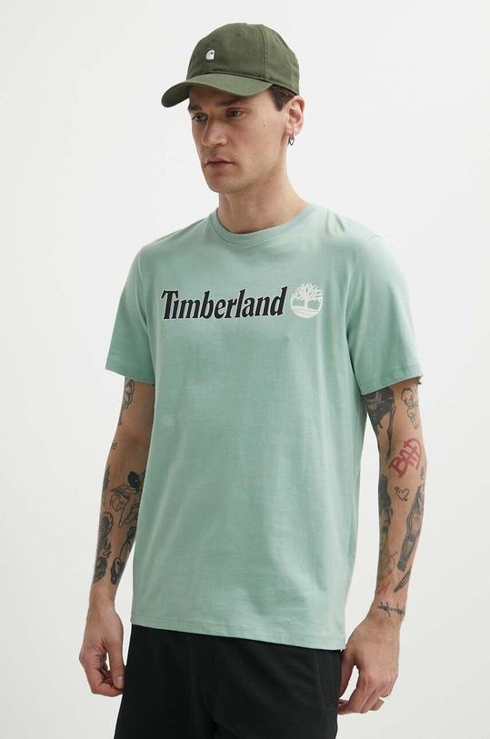Timberland tricou din bumbac verde TB0A5UPQEW01