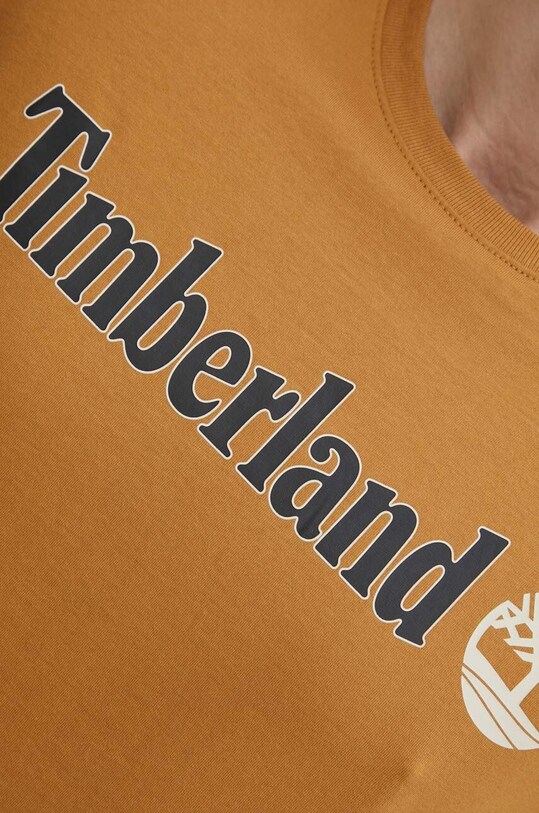 Хлопковая футболка Timberland TB0A5UPQP471 коричневый