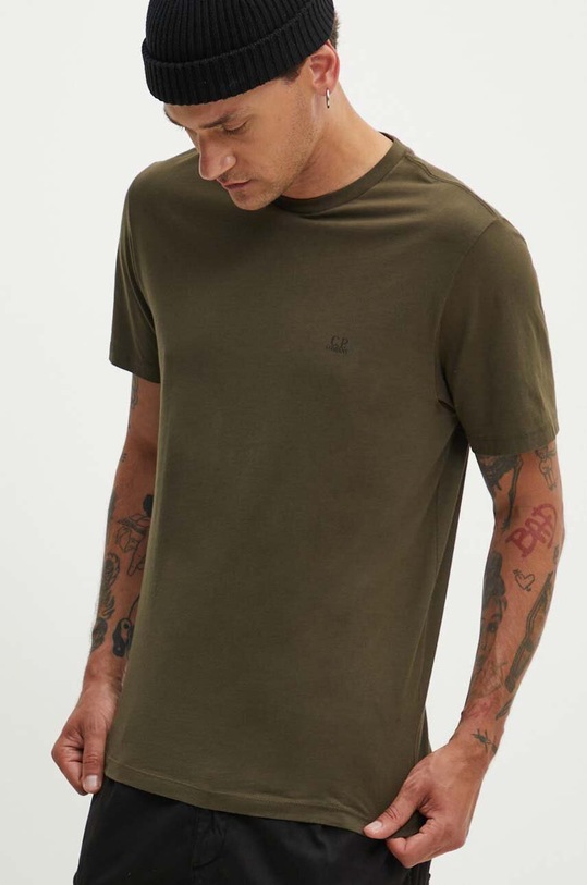 C.P. Company t-shirt bawełniany Jersey Goggle 16CMTS044A005100W zielony SS24