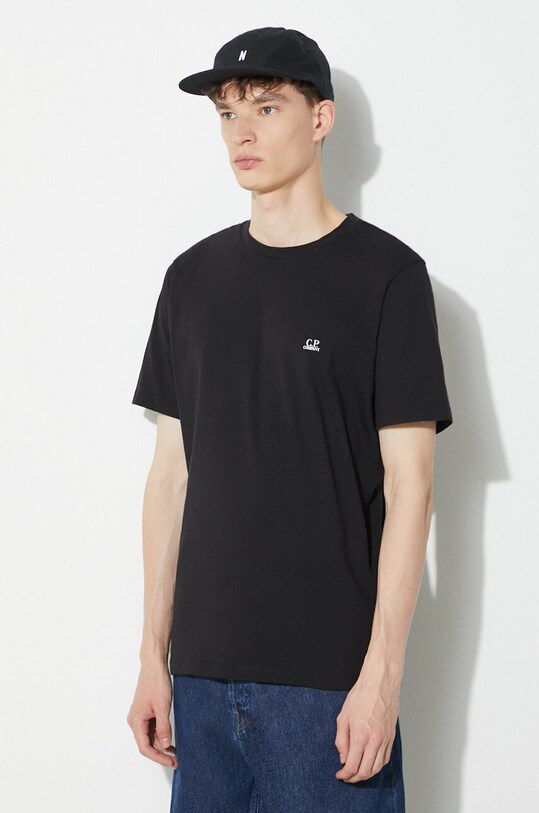 C.P. Company t-shirt bawełniany Jersey Goggle 16CMTS044A005100W czarny