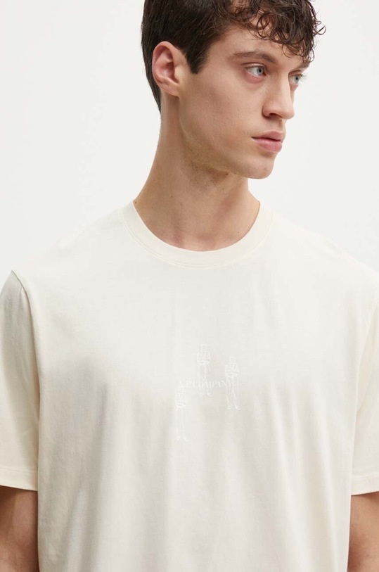 Βαμβακερό μπλουζάκι C.P. Company Jersey Relaxed Graphic μπεζ 16CMTS143A006586W