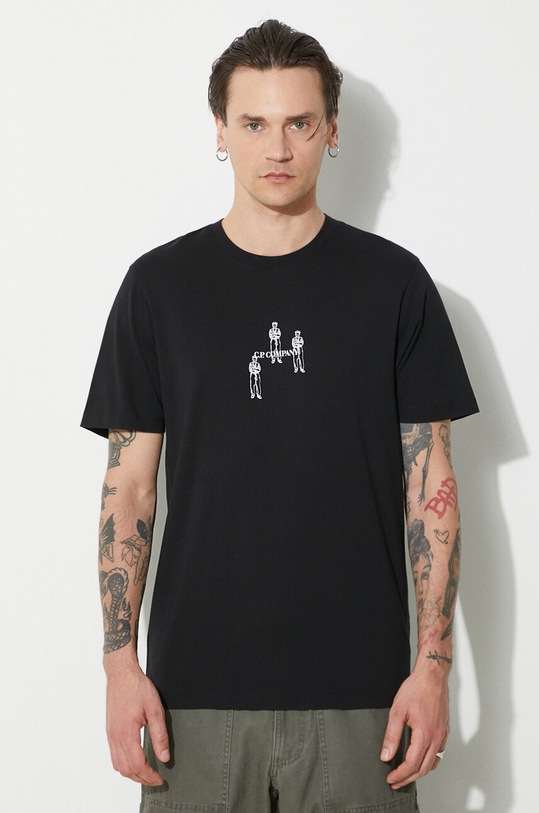 Abbigliamento C.P. Company t-shirt in cotone Jersey Relaxed Graphic 16CMTS143A006586W nero
