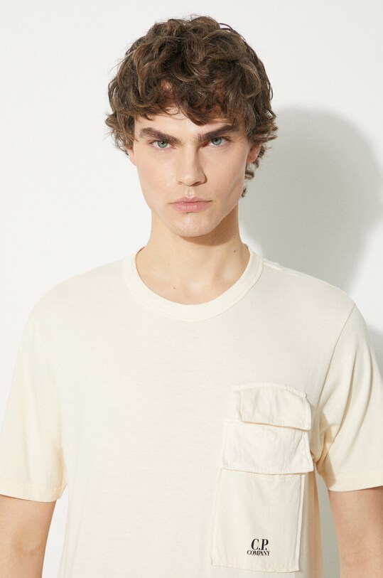 Clothing C.P. Company cotton t-shirt Jersey Flap Pocket 16CMTS211A005697G beige