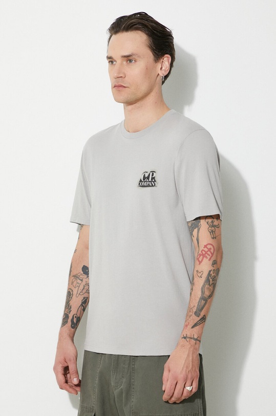 Хлопковая футболка C.P. Company Jersey Artisanal British Sailor серый 16CMTS286A005431G