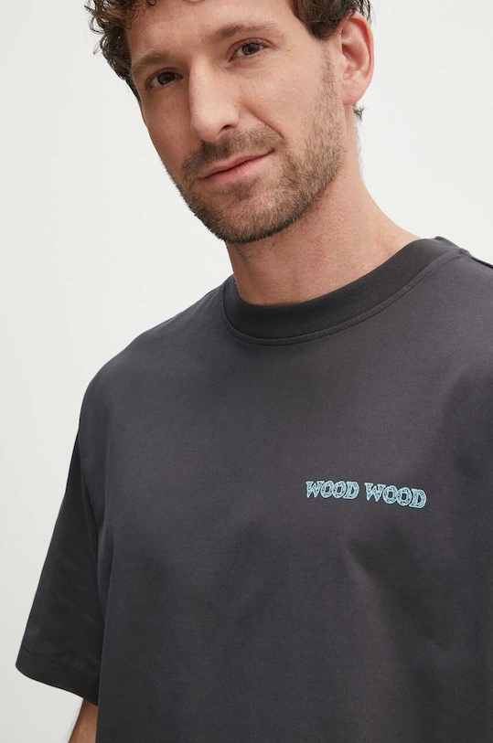 Wood Wood tricou din bumbac Haider Tribe gri 12415705.2507