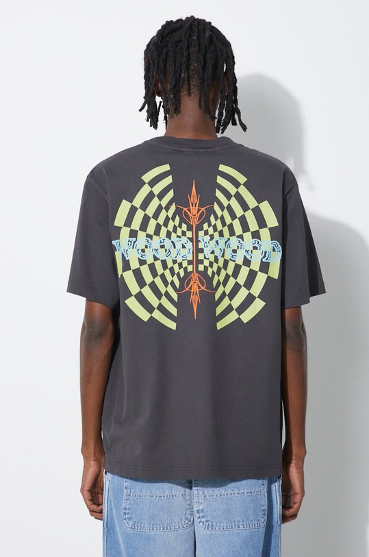 Хлопковая футболка Wood Wood Haider Tribe серый 12415705.2507