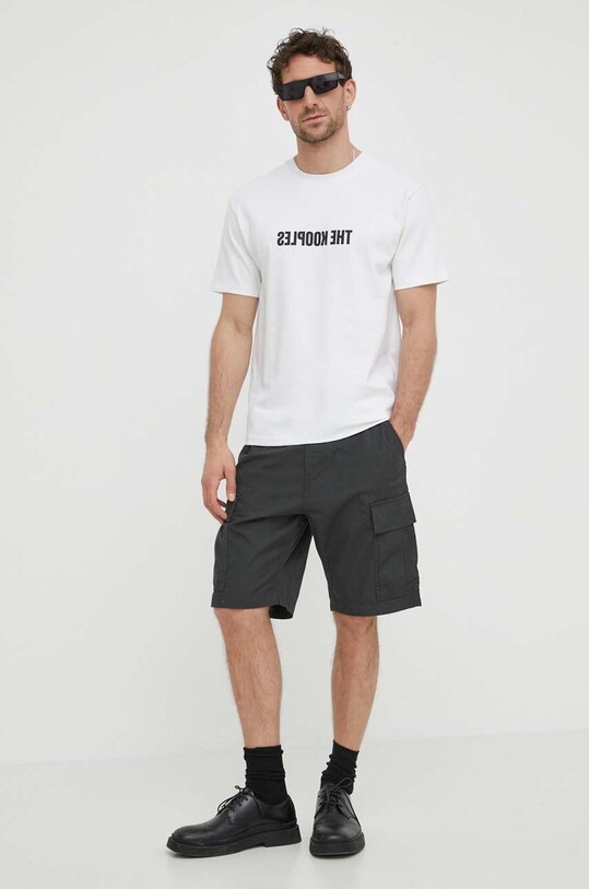 Хлопковая футболка The Kooples HTSC28024K белый SS24