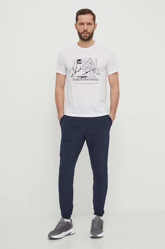 Peak Performance tricou print alb G79744