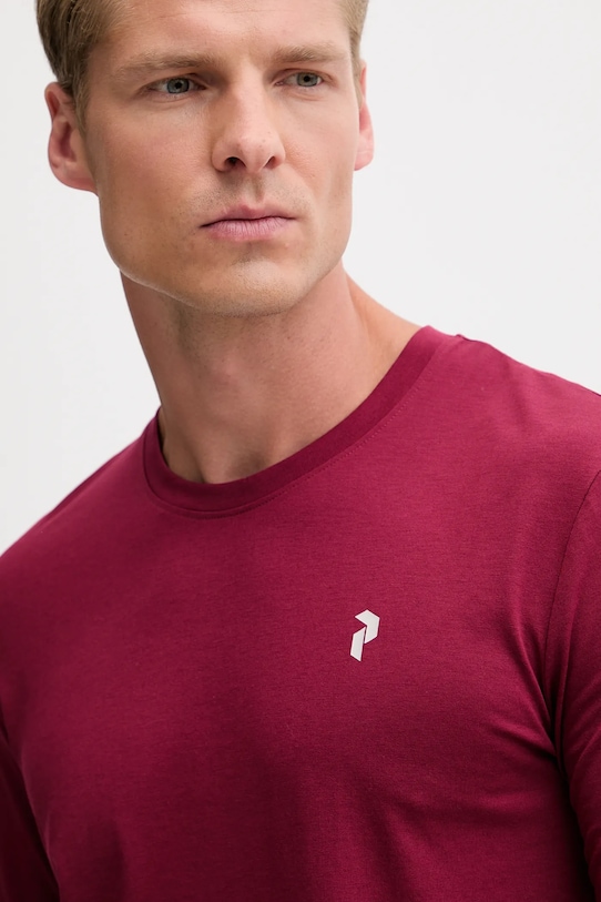 Tričko Peak Performance burgundské G79744