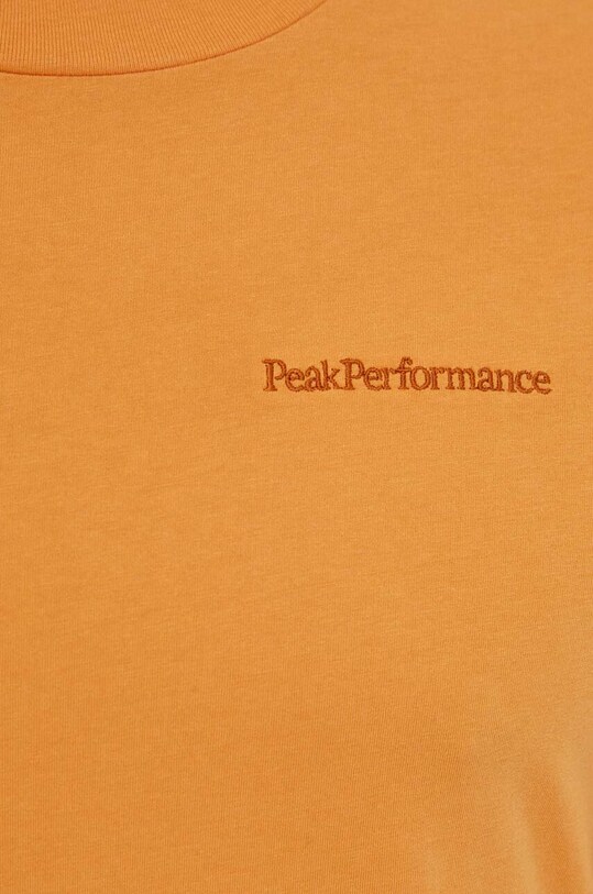 Хлопковая футболка Peak Performance G79570 оранжевый