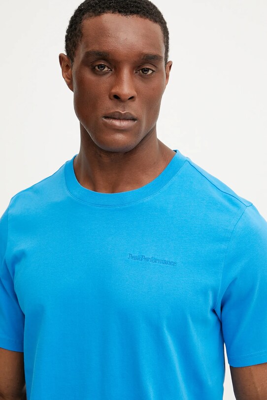 Peak Performance tricou din bumbac albastru G79570