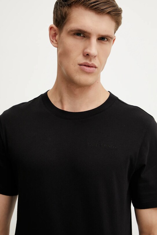 Peak Performance tricou din bumbac negru G79570