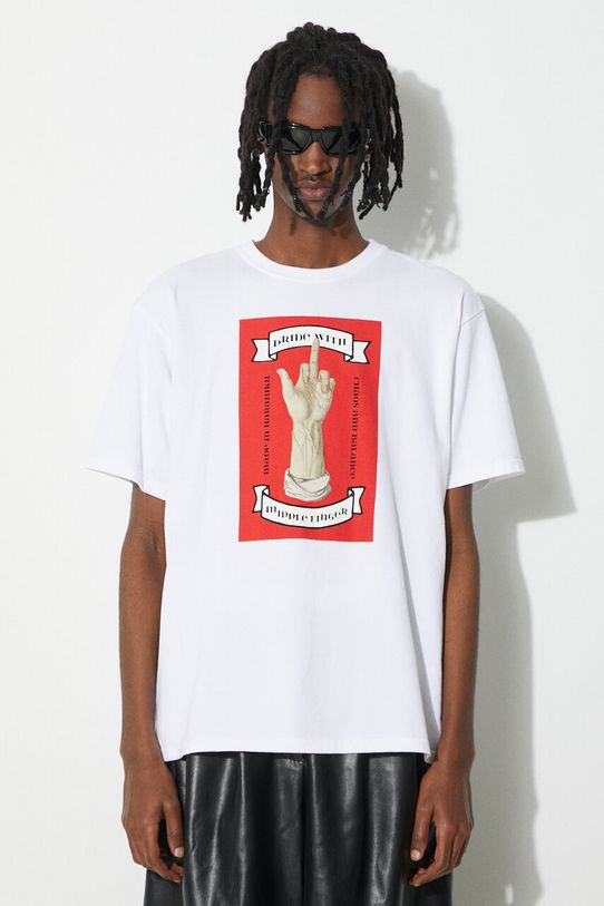 Хлопковая футболка Undercover Tee печать белый UC1D3810